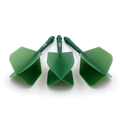 CUESOUL ROST Integrated Dart Shaft and Dart Flight Standard/Slim/Diamond/Big Wing/Tear/Diamond - color: 28mm-Big Wing Shape-Green