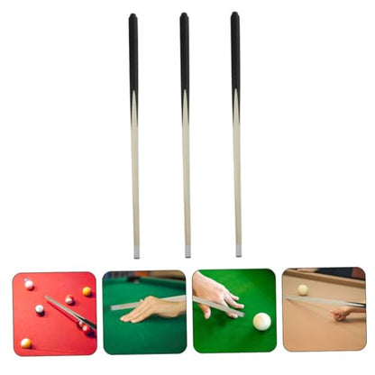 Abaodam 3Pcs Short Pool Cues Hardwood Billiard Cue Sticks for Mini Cue Sticks for Snooker Training Easy to Transport Safe and for Home and Outdoors
