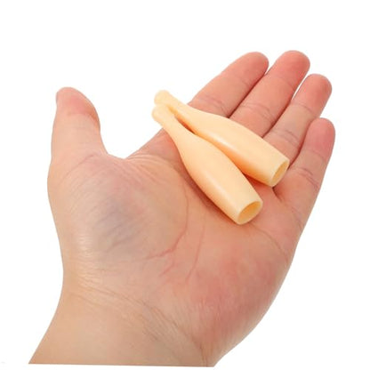 Yardwe 10pcs Bowling Game Accessory Bowling Pin Soft Pins Mini Foam Tabletop Little Bowling Accessories Bowling Accessory Bowling Supply Table Bowling Game Plastic Beige