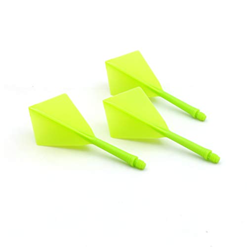 CUESOUL ROST Integrated Dart Shaft and Flights Medium,Diamond Shape,Set of 3 - color: Green