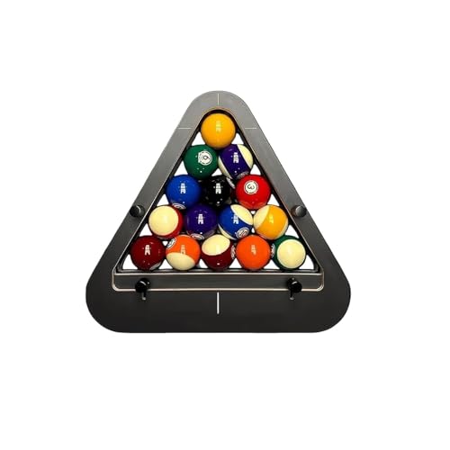 Professional Billiard Rack System, Heavy Duty Solid Wood Triangle/Diamond Pool Ball Racks, Adjustable Solid Wood Triangle & Magic Rack for Standard Billiard Balls, Home/Bar/Club Use - size: A