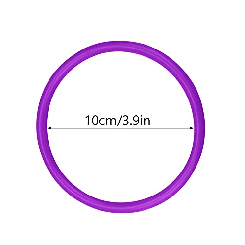 Topbuti 24 Pcs Multicolor Plastic Toss Rings Ring Toss Game Carnival Rings for Speed and Agility Practice Games, Garden Backyard Outdoor Games, Bridal Shower Game, Game Booth (3.94 Inch)