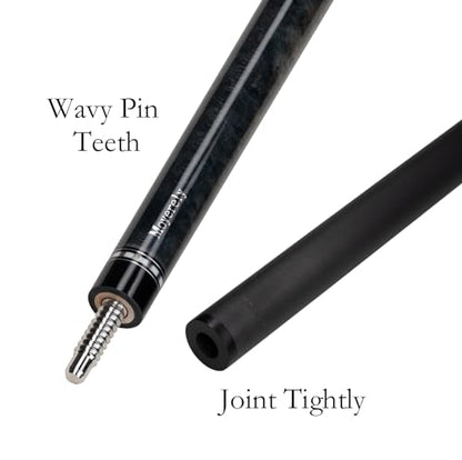 Carbon Fiber Pool Cue,11.8mm/12.5mm Low Deflection Cue Stick,Professional Pool Stick with Case - color: Bird Eye Maple_Grey, size: 12.5mm