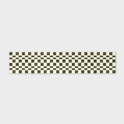 EVERGRACE Checkered Plaid Area Rug 2x10, Soft Fuzzy Faux Wool Rugs Washable Anti Slip Rugs Long Runner Carpet for Entryway Bedroom Living Room Hallway Kitchen Dining Room and Laundry, Olive Green - color: Olive Green, size: 2' x 10' (Runner)
