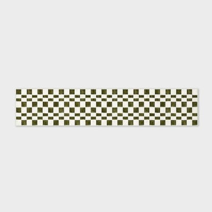 EVERGRACE Checkered Plaid Area Rug 2x10, Soft Fuzzy Faux Wool Rugs Washable Anti Slip Rugs Long Runner Carpet for Entryway Bedroom Living Room Hallway Kitchen Dining Room and Laundry, Olive Green - color: Olive Green, size: 2' x 10' (Runner)