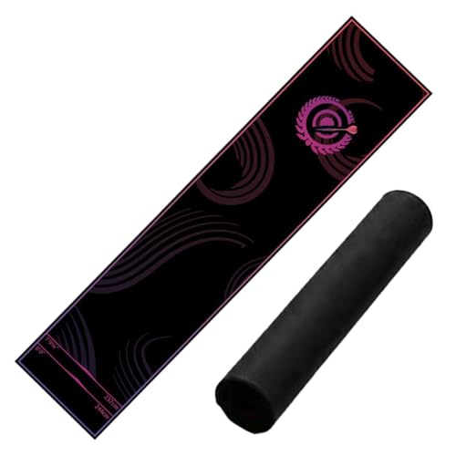 Dart Board Mat for Floor | Portable Non-Slip Crystal Velvet with Throw Line - Dart Carpet Mats - for Game Room Recreation Center Sports Club Office Break Room Garage Dormitory - color: Pink