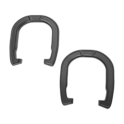 Champion Sports Horseshoe Set: Traditional Outdoor Lawn Game includes Four Professional Solid Steel Horseshoes with Solid Steel Stakes & Carrying Storage Case - style: Elite Set