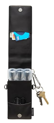 Casemaster Voyager Leatherette Wallet with Nomad Case, Holds 3 Steel Tip or Soft Tip Darts Fully Assembled, Portable Storage Accessories - style: Standard