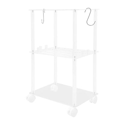 Acrylic Pool Stick Holder with Casters, can Hold 10 Cues & 16 Balls, Free Standing Billiard Cue Rack, Billiard Game Room Storage Cart for Game Room, Bars and Clubs