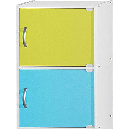 HODEDAH IMPORT Bookcase - color: Rainbow