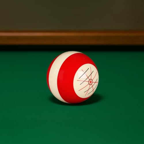 Billiard Training Cue Ball, Double Sided Professional Snooker Pool Spin Control Practice, 2.25 in (5.72 cm) Phenolic Resin Aiming Aid for Shot Accuracy and English