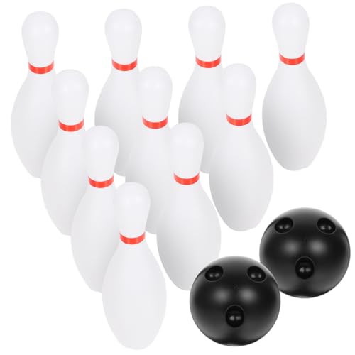 Yardwe 1Set Bowling Set Bowling for Indoor Pins Balls Sensory Fun for Kindergarten Promotes Family Bonding Teamwork Safe Sturdy Materials