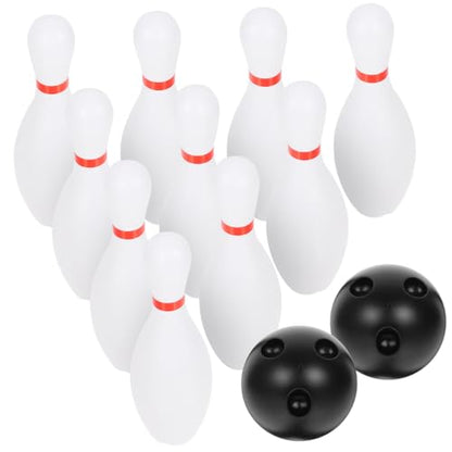 Yardwe 1Set Bowling Set Bowling for Indoor Pins Balls Sensory Fun for Kindergarten Promotes Family Bonding Teamwork Safe Sturdy Materials