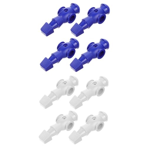 Kisangel 8Pcs Foosball Mechanical Players Table Soccer Game Replacement Parts Resin Football Figures for Standard Rods Easy to Install Smooth Surface Blue White
