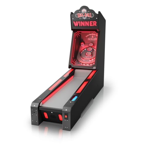 Skee-Ball Glow - Illuminating Arcade Table Machine Game for Home Basement Recreation Room - Nostalgic Classic Fun of Roll and Score - Made in The USA