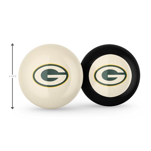 Imperial NFL Logo Cue Ball & 8 Ball Combo Set - color: Green Bay Packers, White