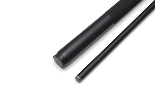 58" Two-Piece Graphite Fiberglass Composite Billiard Pool Cue Stick - color: Black - Matte