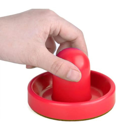 Air Hockey Accessories, 2-Pack Pushers, 2-Pack 3.25-Inch Pucks, 4-Pack 2.5-Inch Pucks, Red