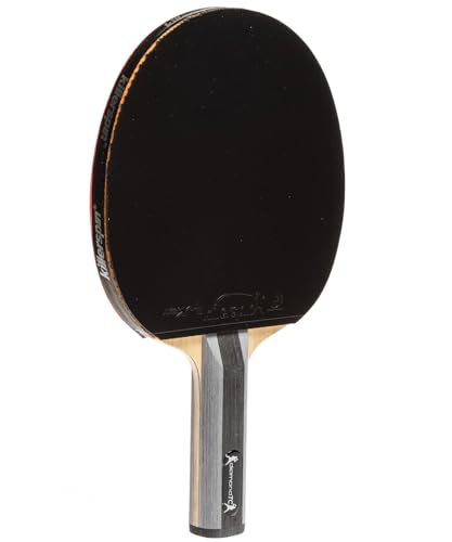 Killerspin Diamond TC Ping Pong Paddle, Advanced Table Tennis Paddle, Memory Book Paddle Case, Red/Black - style: Straight