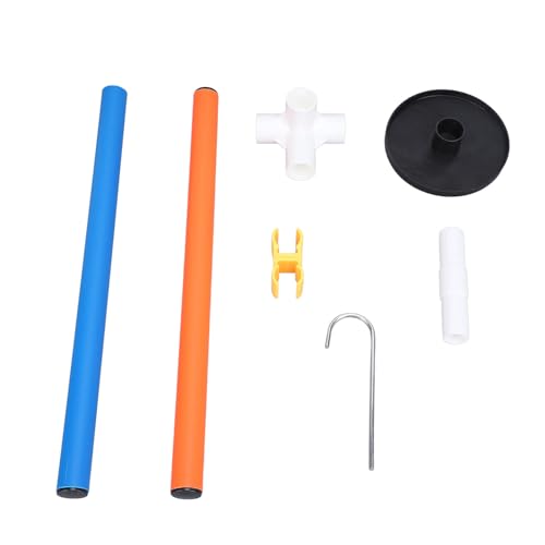 Flying Disc Outdoor Game Set, PVC Stainless Steel, Portable Blue - Durable Thick Pole, Easy Assembly, Fun Yard and Beach Game