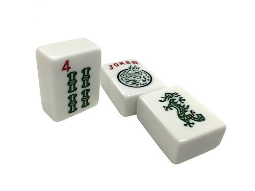 American Mahjong Set – Complete Set with Quilted PU Leather Carrying Bag, Tile Racks with Pushers, 166 Engraved Tiles, Dice, Bettor, and Instructions (Black) - color: Black