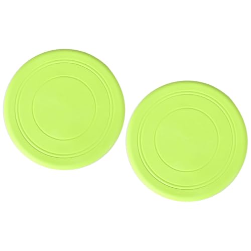 2 Pack of Kids Flying Discs for Interactive Games in Gardens and Parks - color: Green