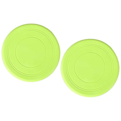 2 Pack of Kids Flying Discs for Interactive Games in Gardens and Parks - color: Green