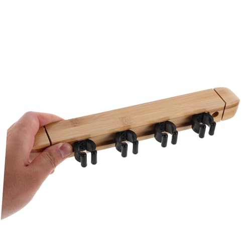 POPETPOP 1 Set Wall Mounted Solid Wood Pool Cue Rack Billiard Stick Holder Organizer Elegant Roman Design for Home Clubs Bars Efficient Storage for Pool Accessories