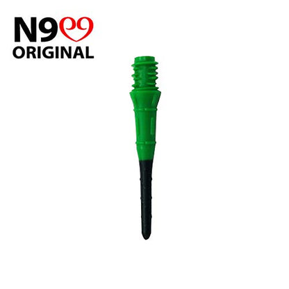 L-style Premium Lippoint - Soft Tip Dart Points - Regular Length - color: Black/Green 2-Tone