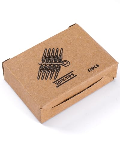 50-Pack Soft Tip Darts with 2BA Thread – High Compatibility & Easy Installation, Durable Replacement Tips for All Darts