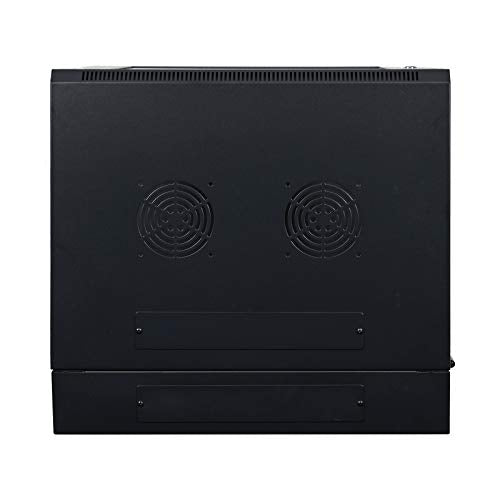 AEONS 12U Signature Double Section Wall Mount 19-inch Networking IT Cabinet Enclosure Hinged Swing Out 22-inch Depth Glass Door (Fully Assembled) - style: 12U-22" D