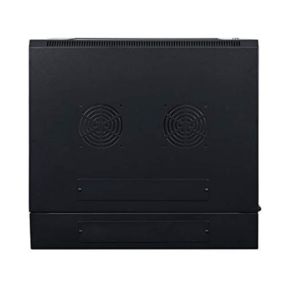 AEONS 12U Signature Double Section Wall Mount 19-inch Networking IT Cabinet Enclosure Hinged Swing Out 22-inch Depth Glass Door (Fully Assembled) - style: 12U-22" D