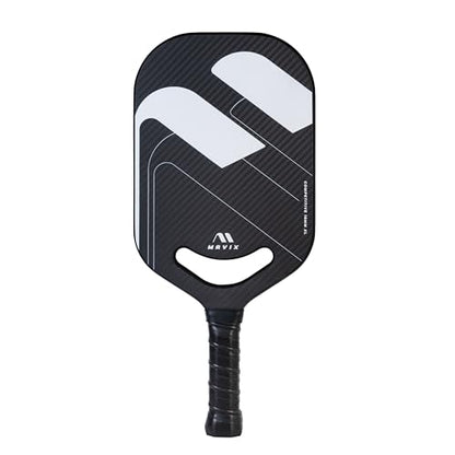 Mavix Pro Series Edgeless Carbon Fiber Pickleball Paddle – Edgeless, Elongated, T700 Raw Carbon, Thermoformed 16mm Core, Lightweight Control & Spin Paddle for Competitive Play