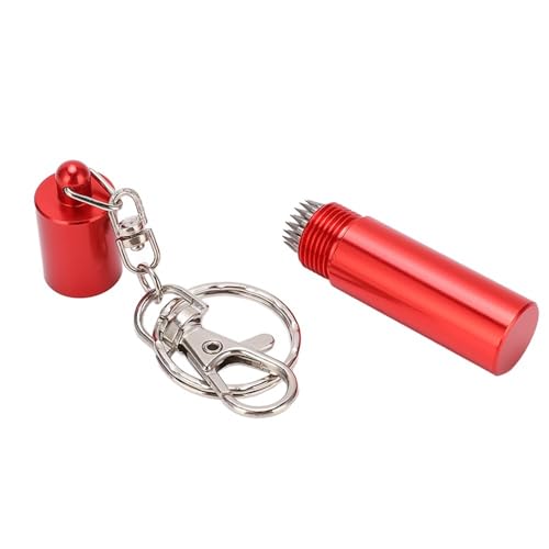 Billiard Cue Tip Tool with Keychain – Billiard Pool Snooker Stick Shaper Cue Tip Pick Pricking Pin Grinding Repair Tool for Snooker Pool Cue Tips - color: Red