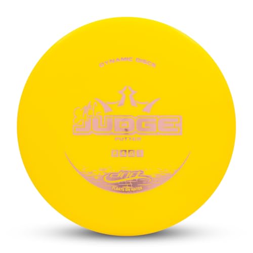 Dynamic Discs Drift EMAC Judge Disc Golf Putter | Beginner Friendly Stable Putter Disc | Lightweight & Floats in Water | Grippy Base Plastic | 120-130g (Colors May Vary) - color: Yellow