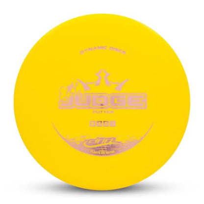 Dynamic Discs Drift EMAC Judge Disc Golf Putter | Beginner Friendly Stable Putter Disc | Lightweight & Floats in Water | Grippy Base Plastic | 120-130g (Colors May Vary) - color: Yellow