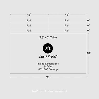 Empire USA - Billiard Worsted Speed Cloth（Felt） 7/8/9 FT - color: Camel, size: 7ft