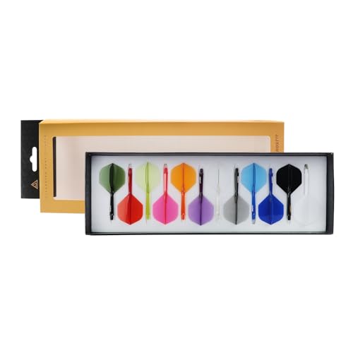CUESOUL ROST 77 Integrated Dart Shaft and Flight Big Wing/Standard Shape Colour Collection Pack of 12 pcs - color: Standard Shape, size: Medium