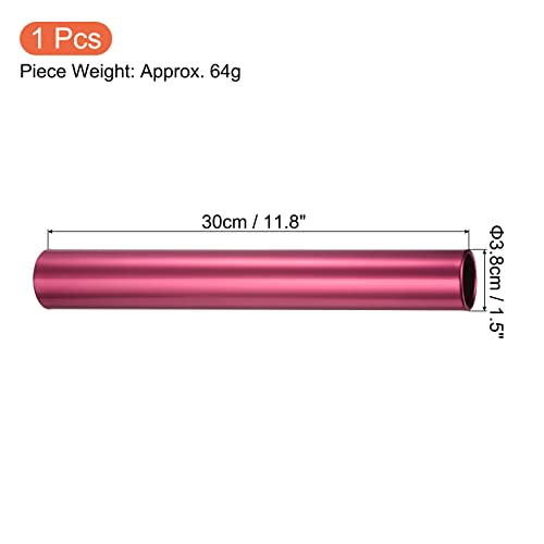 PATIKIL Relay Track Baton, Aluminum Alloy Tube Field Running Race Stick for Outdoor Athletics Sport Game Tool - color: Red