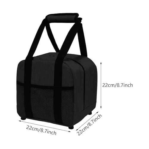 Colaxi Bowling Ball Bag Single Bowling Tote – Oxford Cloth Carry Case for 1 Ball, Fits Size 10, Lightweight with Foam Holder, Front Mesh Pocket – for Gym Outdoor Sports – 8.66 x 8.66 x 8.66 Inch