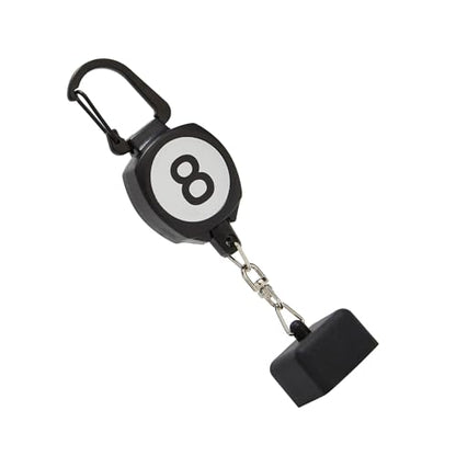 LAKE OF FIRE Billiard Chalk Holder，Pool Chalk Holder with Retractable Key Ring Black - size: Square