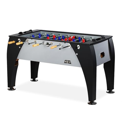 KICK Legend 55" Foosball Table – Professional Full-Size Indoor Game for Adults & Families with Counterbalanced & Uniformed Men, 6 Foosballs and Adjustable Leg Levelers - color: Gray