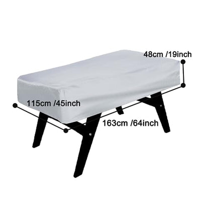 J&C Foosball Table Cover Outdoor Waterproof 420D Soccer Table Cover with Adjustable Buckle Patio Party Game Table Cover for Indoor Foosball Table Anti Sunlight Black - color: silver