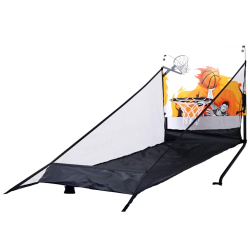 5-in-1 Multi-Game Table - Billiards, Push Hockey, Foosball, Ping Pong, and Basketball Black/Blue - color: Black + Red Tablecloth