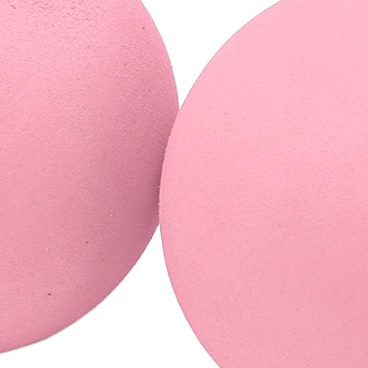 Drfeify EVA Foam Balls, 10pcs 65mm Soft Practice Balls with High Hit and Abrasion Resistance for Indoor Outdoor Training, Kids and Pets Play - color: Roseate