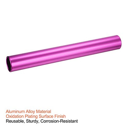 PATIKIL Relay Track Baton, Aluminum Alloy Tube Field Running Race Stick for Outdoor Athletics Sport Game Tool - color: Pink