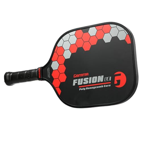 Gamma Pickleball Paddles, Fusion Series, React, Power, Wider Surface Maximizes Hit Potential for All Skill Levels, Indoor/Outdoor Racquet, USAPA Approved Pickleball Paddles - style: LE