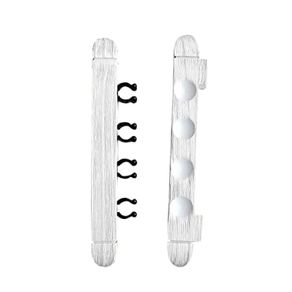 2Pcs 4 Pool Cue Rack Storage Table Rods Clip Bracket Wall Mounted Solid Wood Cue Rack Holder for Billiard Clubs Game Room Pool Bars Players - color: White