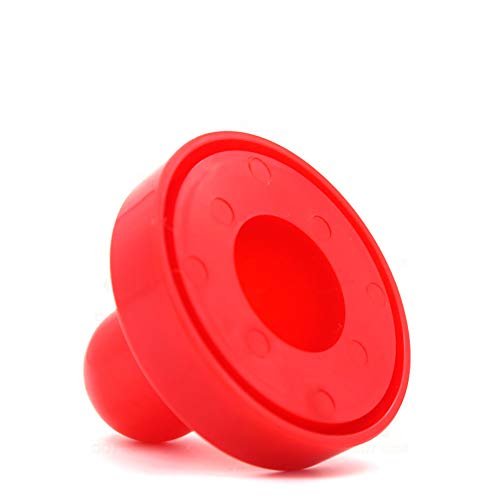 2 Pcs Red Air Hockey Pushers and Air Hockey Pucks Great Goal Handles Paddles Replacement Accessories for Game Tables