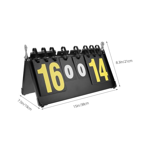 Beaupretty Portable Basketball Volleyball Scoreboard Flip Scorekeeper Tabletop Scoreboard for Sports Games and Competition Use